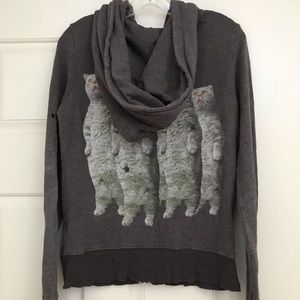 Wildfox zombie cats hoodie tag size small
